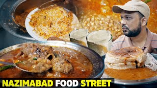 Lahori Paye aur Chanay in Karachi  Rasheed Qorma Biryani Mulla Bun Kabab  Nazimabad Food Street [upl. by Ahsauqal]