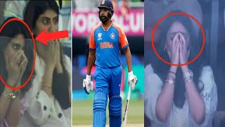 Ritika Sajdeh Seen Crying After Rohit Sharmas Wicket in India vs Bangladesh match [upl. by Ahsital440]