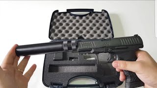 Walther PPQ Navy Kit Schreckschuss Unboxing Gas Pistole SSW [upl. by Shiau171]