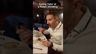 Traditional Polish quotTatarquot RAW BEEF tatar beef rawbeef foodie [upl. by Esyla]