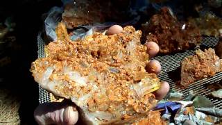 Arkansas Quartz Crystal Cleaning Process [upl. by Stoeber224]