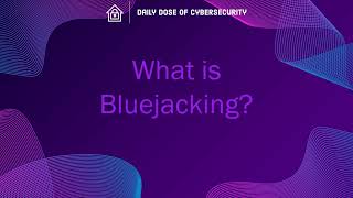 What is Bluejacking cybersecurity blue bluejacking [upl. by Moreta]