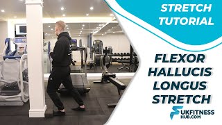 Stretch Tutorial Flexor Hallucis Longus Knee To Wall Stretch [upl. by Leschen]