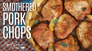 The Best Smothered Pork Chops  Pork Recipes  Chef Zee Cooks [upl. by Tessie345]