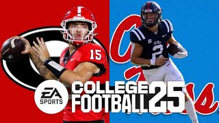 Georgia vs Ole Miss CFB SimulationEA Sports College Football 25 [upl. by Constantine]