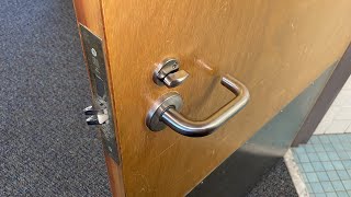 Restroom CORBIN Commercial Mortise Lock and Door Closer [upl. by Maltzman]