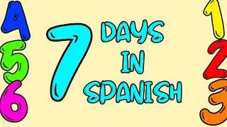 Days In Spanish for Kids with Images – Easy and Fun Spanish Learning [upl. by Monson]