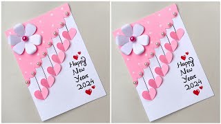 DIY Happy New Year Greeting CardHow to make New Year Greeting CardHappy New Year Card 2024 [upl. by Normie]