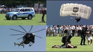 Tag der Polizei  Hessentag 2014 in Bensheim GSG 9  SEK  Reiterstaffel uvm [upl. by Idnir639]