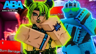 JOLYNE CUJOH DESTROYED RANKED Anime Battle Arena ABA [upl. by Durstin778]