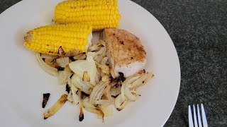 Advantium Speedcooking Pork Chops and Onions with Roasted Corn [upl. by Dasya174]