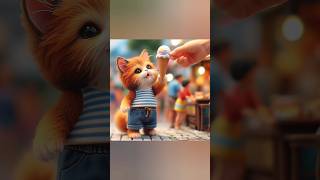 How🙀 hard did a kitten work for ice cream kitten cute shortfeed viral [upl. by Assirt51]