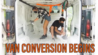 Our VAN CONVERSION begins  DIY Renault Trafic L1H1 Van Life Italy [upl. by Eilloh]