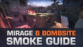 CSGO Mirage  B Bombsite smoke guide [upl. by Savitt817]