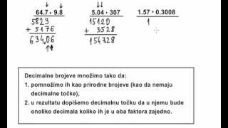 Množenje decimalnih brojeva [upl. by Ahtanaram26]