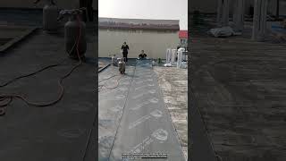 Bituminous roofing installation process [upl. by Trebma]