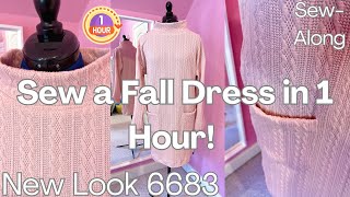 Sew a Fall Dress in 1 Hour New Look 6683 SewAlong [upl. by Akeber]