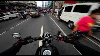 To the shop  YAMAHA XSR 155 POV Raw sound [upl. by Haisa543]