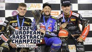 Chris Harris from the back 2024 European Grasstrack Championship Final  Tayac France [upl. by Everson]