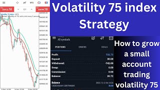 Volatility 75 index strategy How to grow a small account trading volatility 75 [upl. by Adama515]