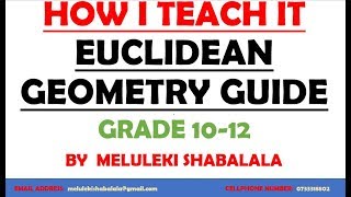 part 1 EXCEL EUCLIDEAN GEOMETRY HINTS AND IMPORTANT FACTS [upl. by Yticilef]