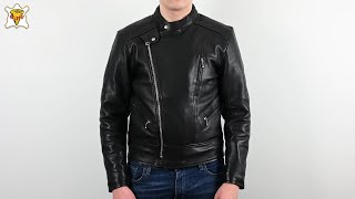 Goldtop 75 Lancer Leather Motorcycle Jacket  Black [upl. by Ytak]