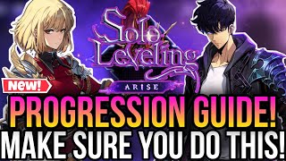 Solo Leveling Arise  Make Sure You Do This Progression Guide [upl. by Duggan382]