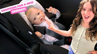 BABY SASKIAS FIRST CARSEAT  REBORN SHOPPING DAY [upl. by Melinde]