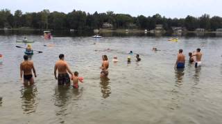 Woman swims at Brown Lake [upl. by Kiersten910]