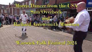 Sam Overbeck dancer USA amp musician Richard Arrowsmith at Warwick Folk Festival Fringe 2024 [upl. by Annoid773]