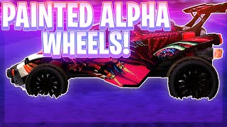 How To Get Painted Alpha Wheels With BakkesMod Rocket League BakkesMod Painted Alpha Wheels [upl. by Analak]