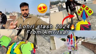 LOHRI STASH 2024 🔥 from Amritsar 😍 fancy kites  most expensive kites collection 2024 [upl. by Dott]