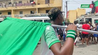 Choc Pikine  Jaraaf  vivez ambiance du départ des supporters au Stade Alassane Djigo [upl. by Neros]