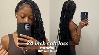 24 inch Soft Locs On Myself 3am  TUTORIAL [upl. by Lisle]