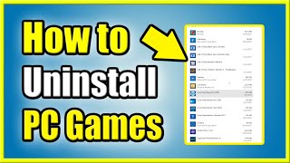 How to Uninstall PC Game on Windows 10 amp 11 Save Space [upl. by Miriam]