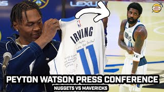 Peyton Watson on Kyrie Jersey Swap amp More After Frusterating Loss [upl. by Deutsch]