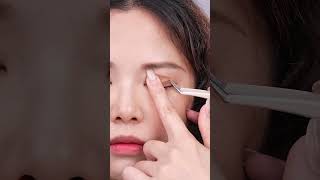 Tips makeup double Eyelid Invisible Stickers For Asian Ladh makeup beauty tricks [upl. by Eimilb]