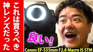 意外な神レンズ降臨！Canon EFS35mm F28 マクロ IS STM これはキヤノンの本気を見た！APSC標準レンズとしてマストバイかも [upl. by Oicnaneb602]