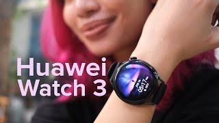 Huawei Watch 3 review with setup  walkthrough [upl. by Akamahs584]