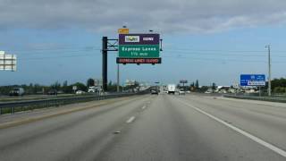 Port Everglades Expressway Interstate 595 Exits 12 to 7 westbound Local Lanes [upl. by Aurlie]