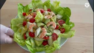 Salade aux crevettes et avocats سلطة الكروفيت و لافوكادو [upl. by Aramit]