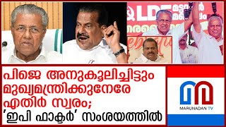 എകെജി സെന്ററില്‍ മുഖ്യമന്ത്രിക്കുനേരേ കണ്ണൂരില്‍നിന്ന് എതിര്‍ സ്വരം  mv jayarajan chandran pillai [upl. by Enelie]