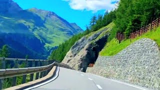 SWISS ALPS DRIVING FROM ST MORITZ OVER JULIER PASSPegunungan Alpen di Swiss [upl. by Saree]