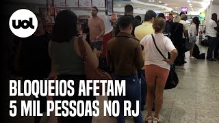 Bloqueios afetam 5 mil pessoas na Rodoviária do Rio [upl. by Vary]