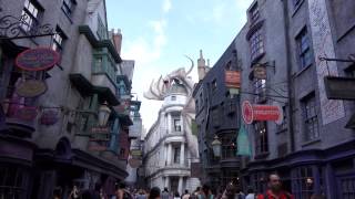 Firebreathing Dragon at Gringotts Bank Diagon Alley Universal Studios Florida [upl. by Noitsuj]