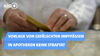 Vorlage von gefälschtem Impfpass in Apotheke keine Straftat  report Mainz [upl. by Salohcin]