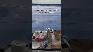 Balcony breakfast with a view like this cruise shorts travel [upl. by Romonda]