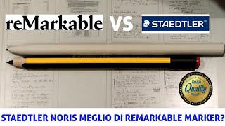 Staedtler Noris Digital Jumbo penna EMR per ReMarkable2 Kobo e Boox note vs ReMarkable2 marker [upl. by Yerxa]