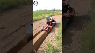 Crawler Mini Tractor with Trenching Machine for Planting Strawberry [upl. by Ariew]