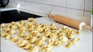 Homemade Traditional Russian Pelmeni meat dumplings ravioli Easy Recipe [upl. by Acus]